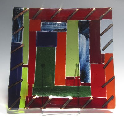 Fused Glass platter 105