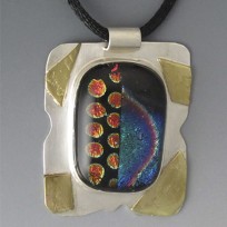 Pendant with Dichroic glass