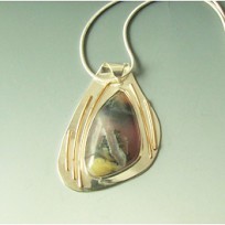 Amethyst sage sterling silver pendant 