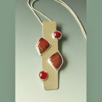 Sterling silver pendant with Condor Agate 